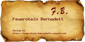 Feuerstein Bernadett névjegykártya